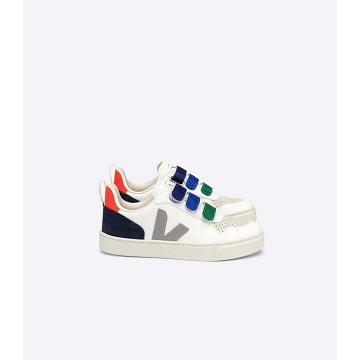 Veja V-10 CHROMEFREE Kids' Sneakers White/Blue | NZ 847BEX